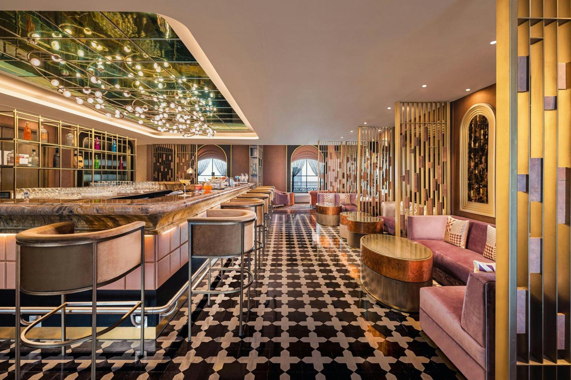 Itc Royal Bengal, A Luxury Collection Hotel, Kalkata Exteriér fotografie The interior of the bar